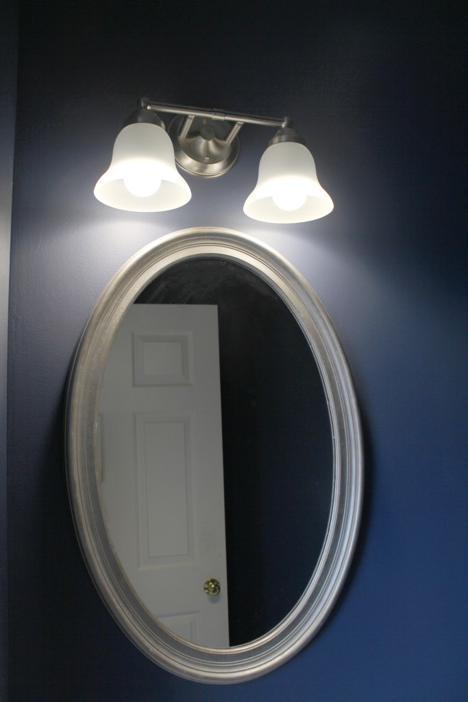 Brushed Nickel lighting fixture.