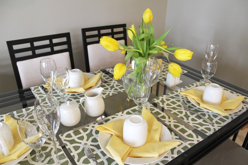 Yellow Tulip Centerpiece 