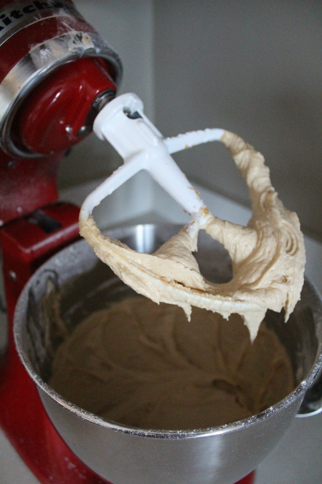 The delicious smooth Peanut Butter Cream Cheese icing.