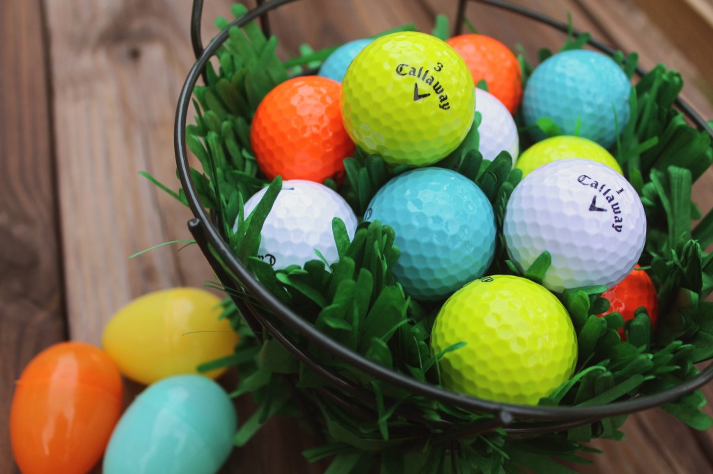 For the "Easter Eggs" I used Callaway Supersoft Multi-Colored Golf Balls